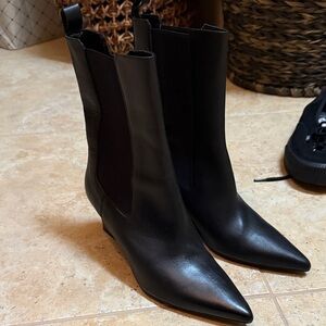 Zara Sleek Black Ankle Booties